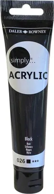 Zdjęcie produktu dla Daler Rowney Simply Farba akrylowa Black 75 ml 1 szt.