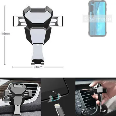 Produktbild von K-S-Trade Lüftungshalterung kompatibel mit Cubot KingKong 7 kompakte Handy-Halterung Lüftungsschlitz Lüftungsgitter Autohalterung KFZ