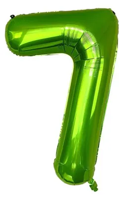 Produktbild von Folienballon Zahl 7, ca. 100 cm, Grün