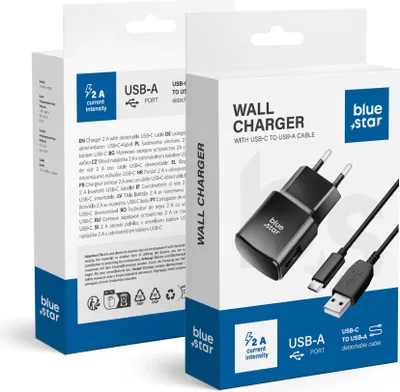 Obrázok produktu pre NETZ nabíjačka univerzálna 2A s USB konektorom typu C - Blue Star