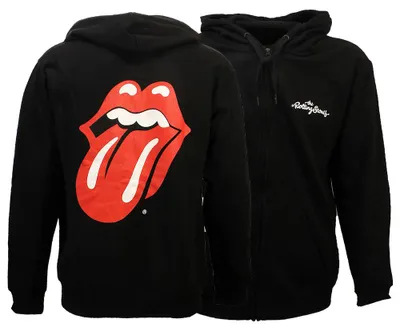 Zdjęcie produktu dla Bluza z kapturem i zamkiem błyskawicznym z logo „Tongue and Lips” zespołu The Rolling Stones – rozmiar L