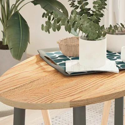Produktbild von Tischplatte 100x50x2 cm Massivholz Eiche Oval - Tischplatten 4009038