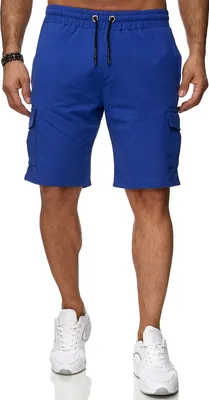 Produktbild von Reslad Kurze Hose Herren Cargo Bermuda Shorts Jogginghose Sport-Hose RS-5069 Royalblau XL