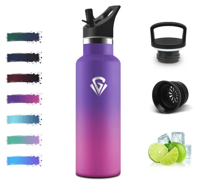 Produktbild von Trinkflasche 500ml Edelstahl, BPA-frei, isoliert, auslaufsicher, Thermobecher