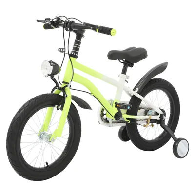 Produktbild von 16 Zoll Kinderfahrrad Gelb mit Licht & Stützrädern für Kinder 5-8 Jahre