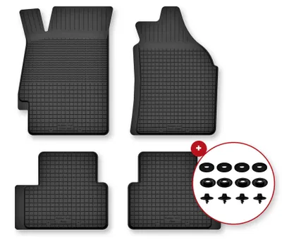 Image de Tapis de sol en caoutchouc pour Mazda MX-6 I 1988-1992 (coupé) – 4 pièces, noirs, semi-universel, adapté