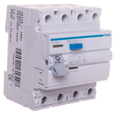 Produktbild von 4P 63A 0,1A Typ A Differenzialschutzschalter CEA463J