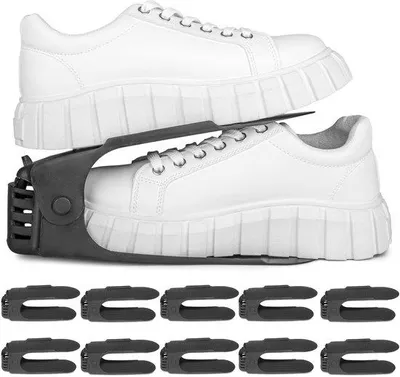 Imagen del producto de Uniqoos®: Juego de 10 organizadores de zapatos apilables y que ahorran espacio – organizadores de zapatos s para armarios ordenados