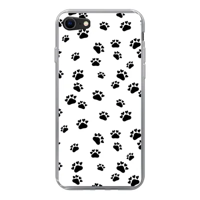 Produktbild von MuchoWow® Handyhülle Schutzhülle Hülle für iPhone SE 2022 Muster - Katze - Pfoten - Jungen - Mädchen - Kinder - Kind Silikon Softcase Handy Hülle - Schutzhülle