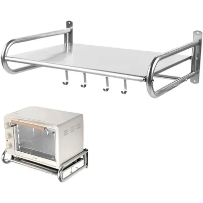 Produktbild von Edelstahl Mikrowellenhalterung Mikrowellenhalter Wandhalter Regal für bis 30 kg