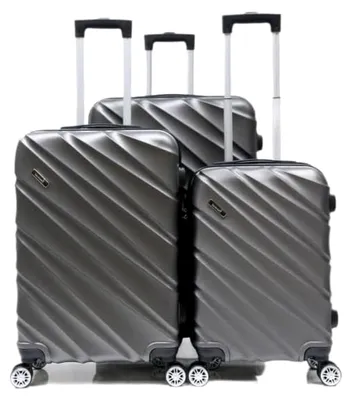Produktbild von Hartschalen-Trolley Reisekoffer Set ABS05 (Grau)
