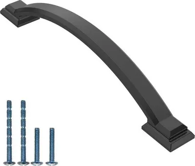 Immagine prodotto di Maniglie per armadi - nero - distanza di foratura 128 mm - armadi da cucina - lega di zinco - maniglie per mobili - maniglie per cucina - mobili - maniglie per ante di armadi - EU0047 - set da 10