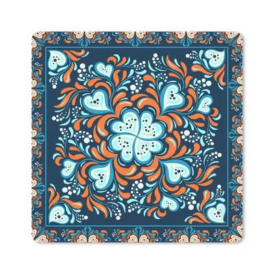 Produktbild von MuchoWow® Mauspad Mousepad Vierblättriges Kleeblatt - Herz - Rahmen - Muster 20x20 cm - Mousepads - Maus Mat - Pad - Mausunterlage - Desk Mat - Bureauartikeln