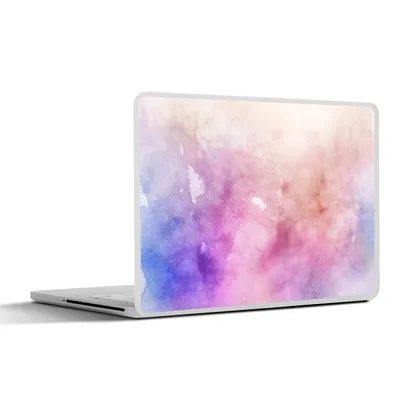 Produktbild von MuchoWow® Laptop Aufkleber Sticker Cover Aquarell - Rosa - Blau - Farbton 40x30 cm - Laptop Dekoration - Selbstklebend