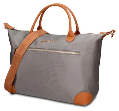 Immagine prodotto di Borsa a mano da donna Elowen, in eco, bicolore, nera e marrone