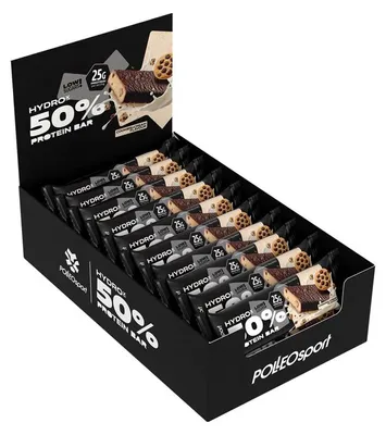 Produktbild von Polleo HydroX 50% Protein Bar, Proteinriegel, 20 x 50 g, Cookies & Cream