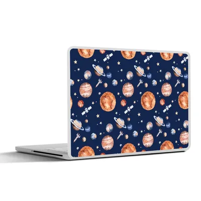 Produktbild von MuchoWow® Laptop Aufkleber Sticker Cover Muster - Weltraum - Planeten - Jungen - Mädchen - Kinder - Kinder 31x22.5 cm - Laptop-Deko