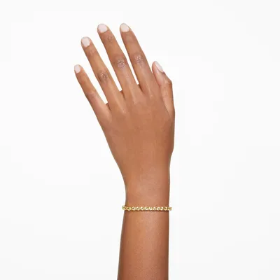 Immagine prodotto di Swarovski Bracciale 5648933 Matrix Tennis Taglio Rotondo, Piccolo, Giallo, Strato in lega d'oro Taglia M