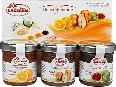 Produktbild von Senfsaucen Trio Feigensenf Birnensenf Orangensenf 150g (3x50g) von Lazzaris