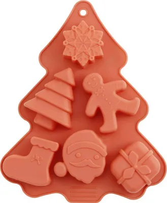 Zdjęcie produktu dla Forma do pieczenia MagicHome, silikonowa, 6 wzorów, wymiary 22,2 x 18,5 x 2,5 cm