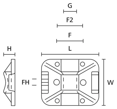 Produktbild von HellermannTyton Befestigungssockel TY8G1S-N66-NA 100 Stk