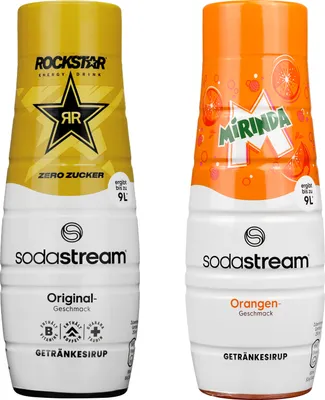 Obrázek produktu pro Sirup Sodastream Rockstar Original Zero + Mirinda, 440 ml, 2 kusy