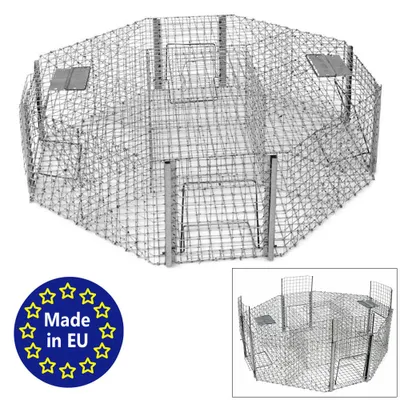 Produktbild von Petigi Tierfalle Lebendfalle für kleine bis mittelgroße Tiere wie Maus, Katze, Marder, Fuchs, Otter, Kaninchen, Modell: , Größe / Modell:Vogelfalle 2 (102 x 102 x 30 cm)