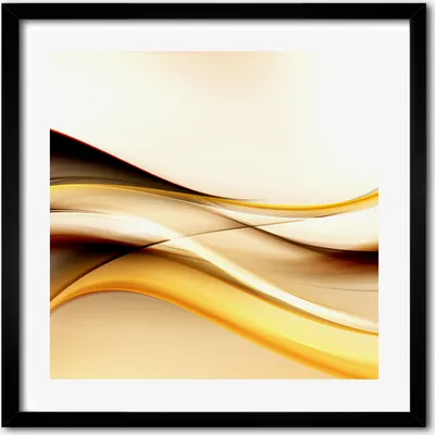 Produktbild von Bild - 50 cm x 50 cm - MDF - Rahmen, Wandkunst - Abstrakte Wellen