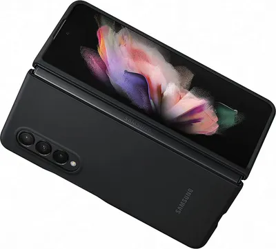 Produktbild von Samsung Galaxy Z Fold3 Hülle - Silikon - Samsung Backcover - Schwarz