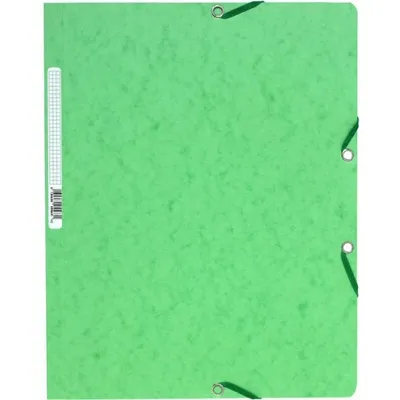 Zdjęcie produktu dla Exacompta, segregator z klapą, model 5563E, kolor jasny zielony, format A4, wykonany z tektury Manila o gramaturze 400g, wymiary 24x32 cm