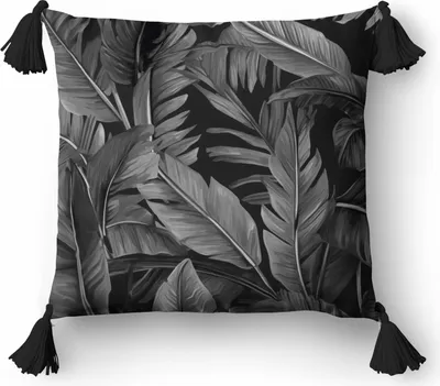 Immagine prodotto di Copricuscino decorativo 45x45 Floreale Foglie di Grafite
