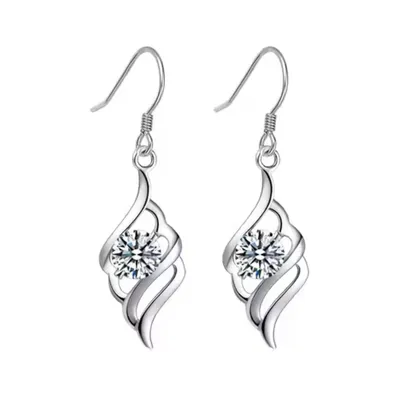 Produktbild von Ohrringe Ohrschmuck Ohrhaken lange Tropfen Anhänger Ohrhänger Zirkonia