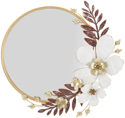 Immagine prodotto di FURNLUX Specchio da parete Flot Beige 75cm / Colore principale: Beige / Dimensioni: 75 x 73 x 8 cm