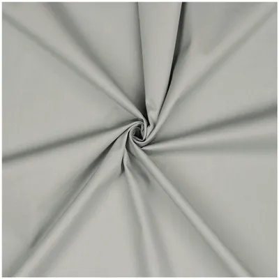 Baumwoll-Popeline 1002 Hellgrau – Uni Baumwollstoff Meterware mit Oeko-Tex Zertifikat.