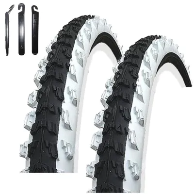 Produktbild von 2 x Kenda K-829 MTB Fahrradreifen 26 x 1,95 (50-559) Schwarz/Weiß inkl. Reifenheber