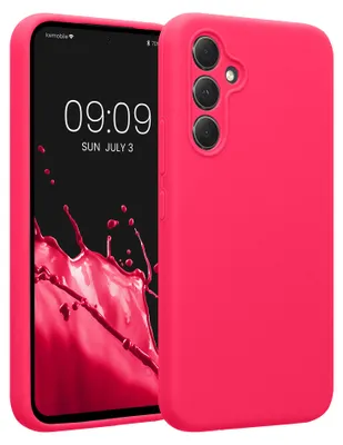 Produktbild von kwmobile Hülle kompatibel mit Samsung Galaxy A54 5G - Hülle Silikon gummiert - Handyhülle - Handy Case in Neon Pink
