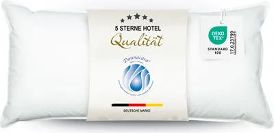 Produktbild von Daunenkissen aus 100% Daunen für Allergiker geeignet, 40x80 cm, Hotelqualität