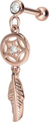 Produktbild von Ohrpiercing Chirurgenstahl Ohrpiercing mit Brass-Design TRAUMFÄNGER