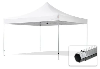 Produktbild von TOOLPORT 4x4m Aluminium Faltpavillon, ohne Seitenteile, weiß