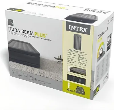 Immagine prodotto di Materasso gonfiabile, Intex Deluxe Pillow Rest Raised, 1 persona, 100 x 190 cm, Fiber Tech