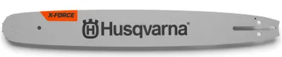 A chainsaw bar with the Husqvarna logo and 'X-FORCE' text.