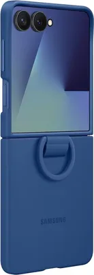 Immagine prodotto di Custodia in silicone Samsung Ring Case Na Samsung Galaxy Z Flip7 - Niebieskie