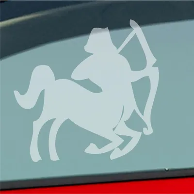 Produktbild von Auto Aufkleber Sternzeichen Schütze PKW Car KFZ Roller 10x10 cm Milchglas Sticker Heckscheibenaufkleber