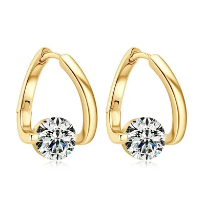 Produktbild von Damen Strass Ohrringe Creolen, Geschenke für Frauen Mädchen, Gold