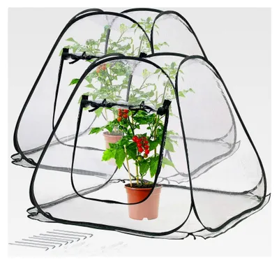 Produktbild von Pop-Up-Gewächshaus: 2er-Set kompaktes Gewächshaus, klar, universal, 80x70x80 cm