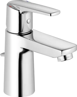 Produktbild von asdec life ® Waschtischmischer Heinrichschulte Alpha 300, Niederdruck chrom, mit Ablaufgarnitur