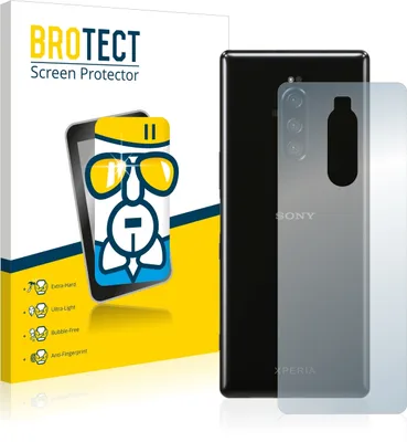 Produktbild von BROTECT Schutzglas für Sony Xperia 1 (Rückseite) Schutzfolie Panzer Folie Glas Display Schutz klar