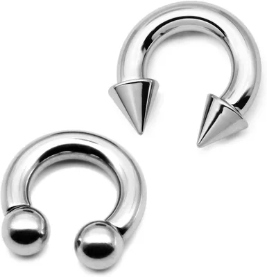 Productafbeelding van 2 Ronde Barbellringen Chirurgisch Staal Intieme Piercingsieraden met Binnendraad (2-6mm)