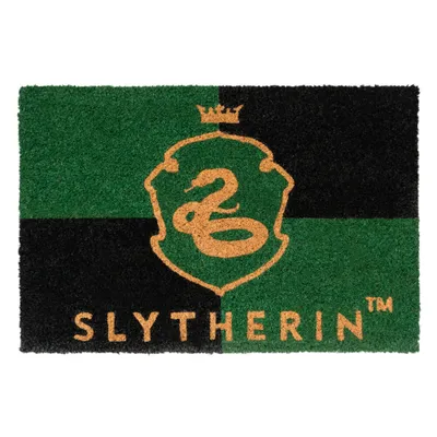 Produktbild von Harry Potter, 43x63cm Slytherin Wappen Fußmatte dekorativ & rutschfest, Grün / Schwarz