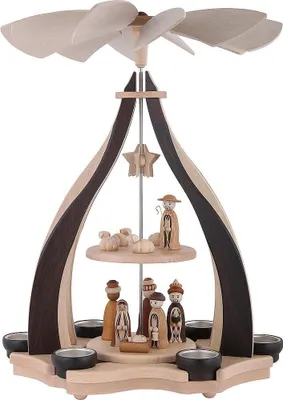 Produktbild von 2-stöckige Pyramide Christi Geburt (47,5cm) von Zeidler Holzkunst
